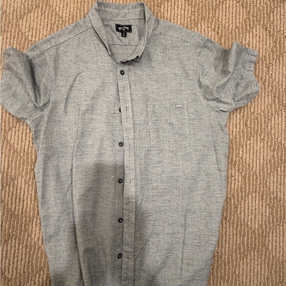 Billabong Gray Casual Button Down Shirt